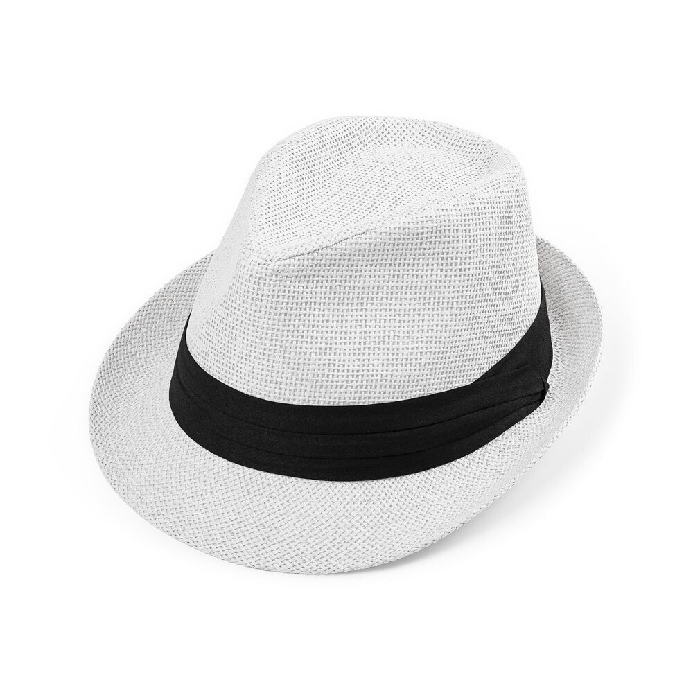 4906 Straw Trilby Fedora Hat 1920s Panama Hat Short Brim Summer Beach Sun